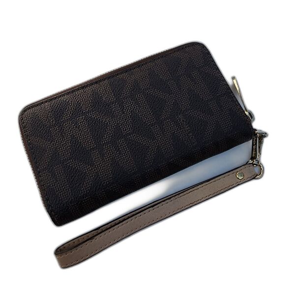 LOW START Michael Kors Brown Corner Zip Wallet - Picture 2 of 4